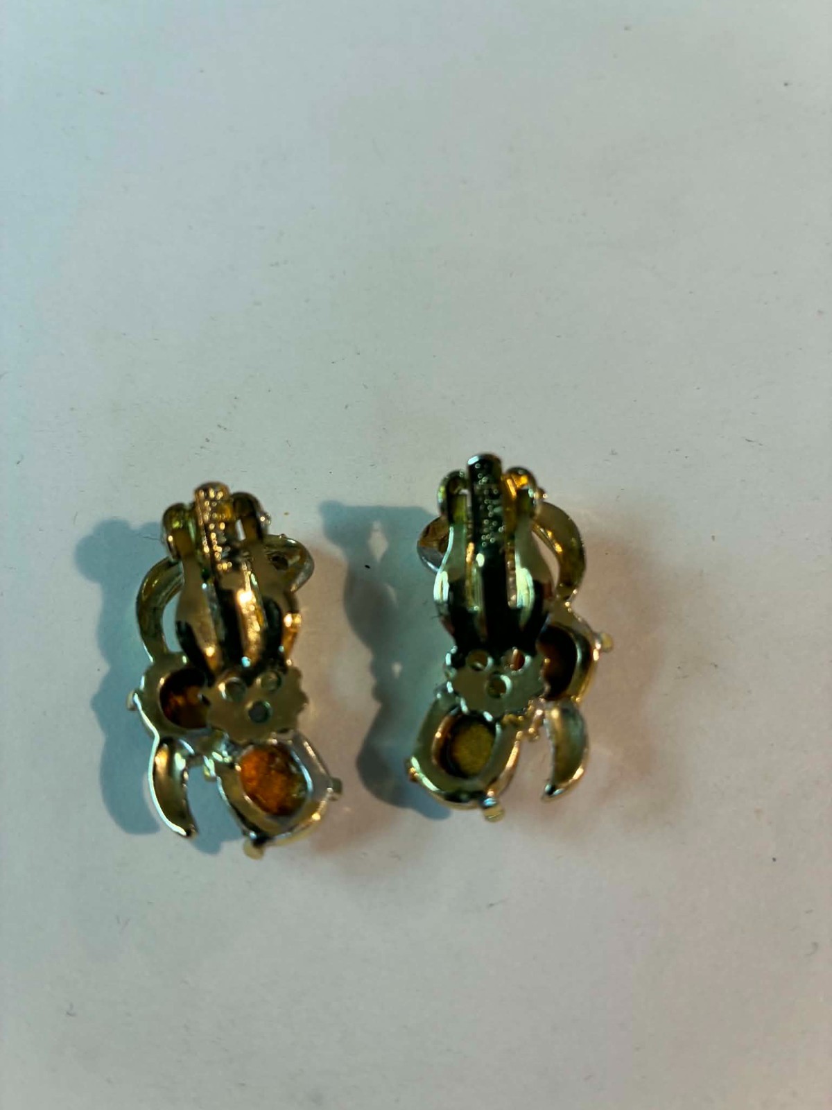 Vintage B&F 5th Ave Parure Set Blue Foil-Backed Cabochon Textured Gold