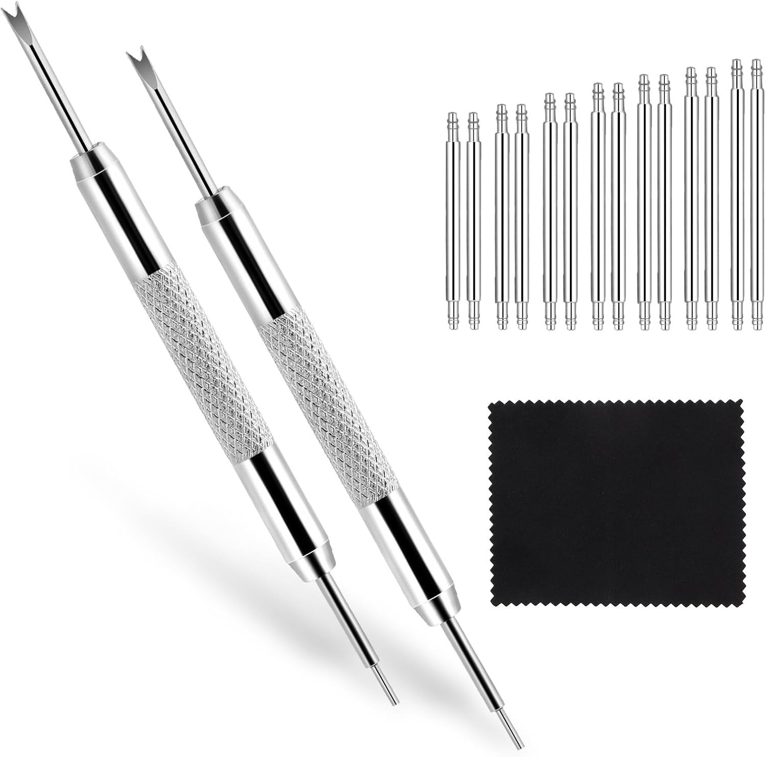 Complete Watch Strap Repair Kit: 16 PCS Stainless Steel Pins & Tools Included