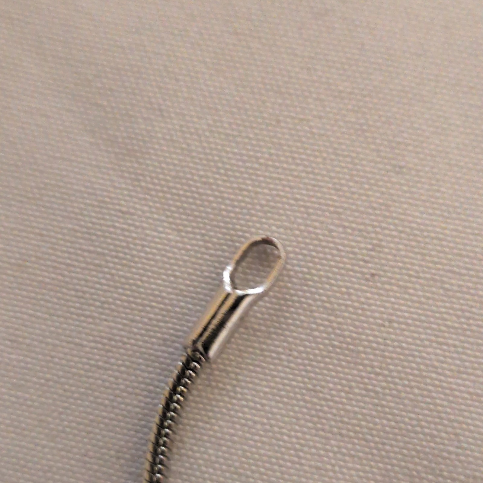 Silver Tone Metal Snake Chain Necklace, Chain Style Jewelry, No Stone