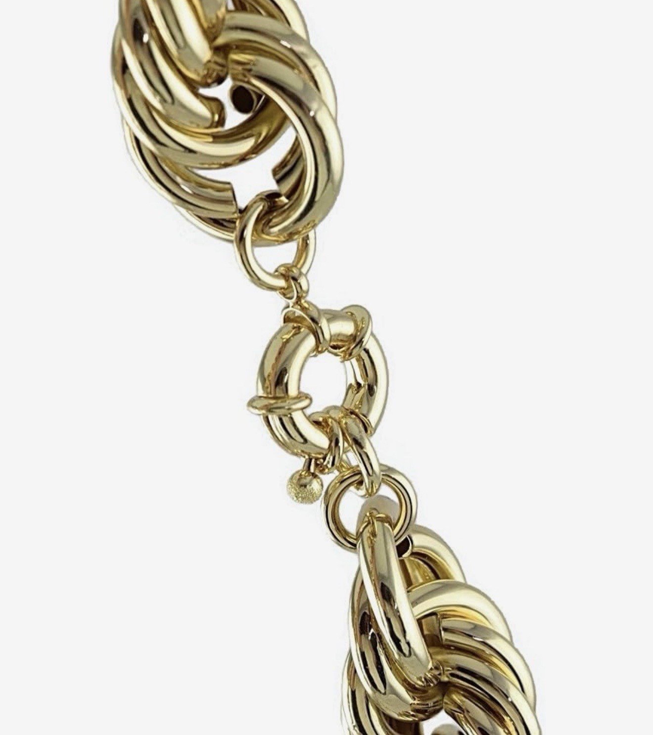 Bling Cartel Heavy 25mm Mens Hollow Thick Rope Dookie Chain 36″ Hip Hop Necklace