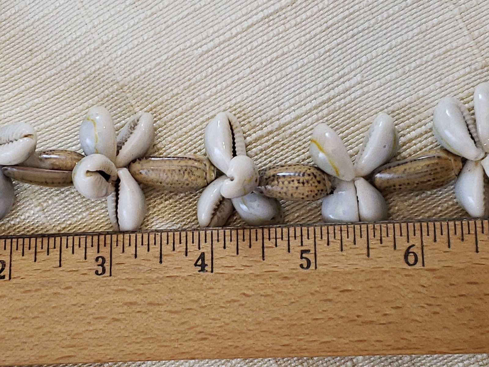 Vintage Unsigned Cowry/Cowrie Shell 17″ Long Strand Statement Necklace, Chunky