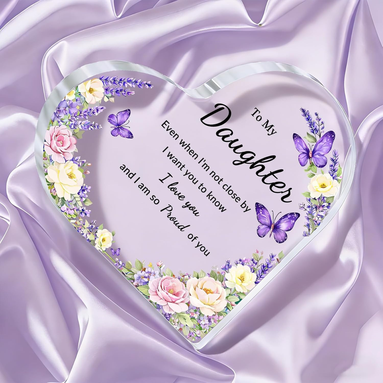 Birthday Gifts for Daughter, Daughter Gifts – to My Daughter Acrylic Heart Plaqu