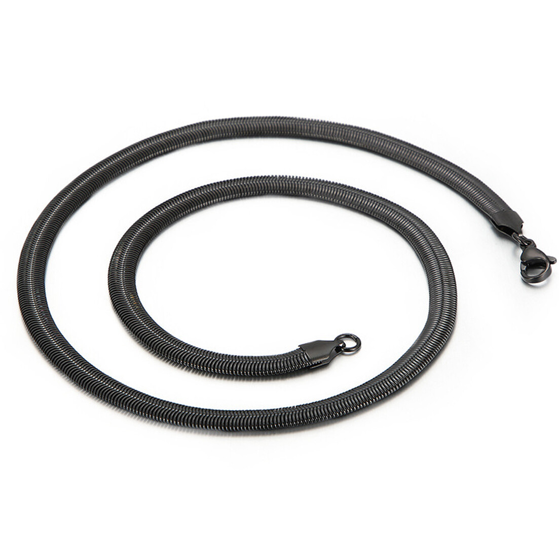 3/4/5/6/8mm New Fashion 316L Stainless Steel Flat Snake Chain Necklace Women Men
