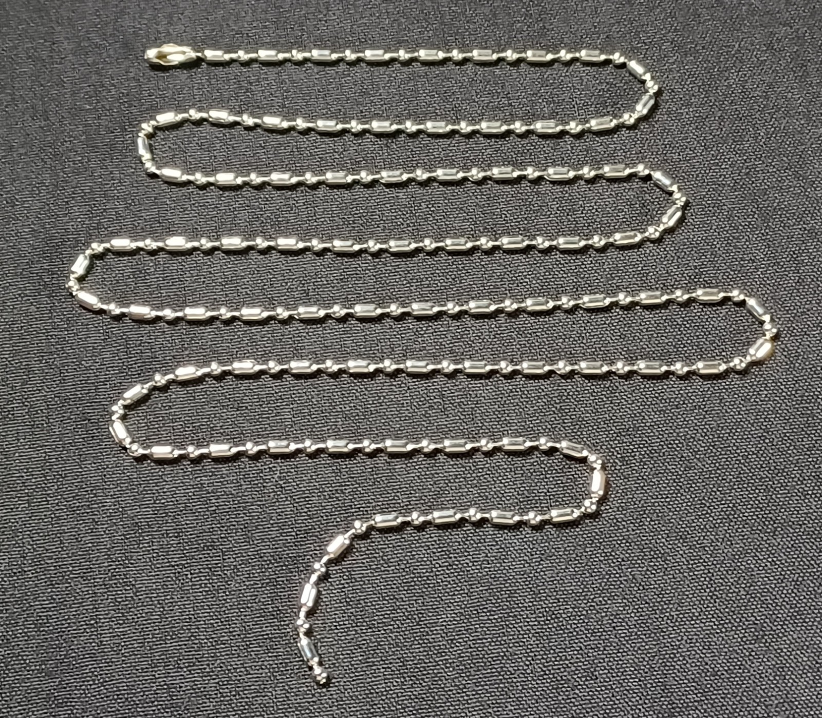 Stainless Steel Bar & Ball Bead Military Type Dog Tag Chain, Necklace, Bracelet
