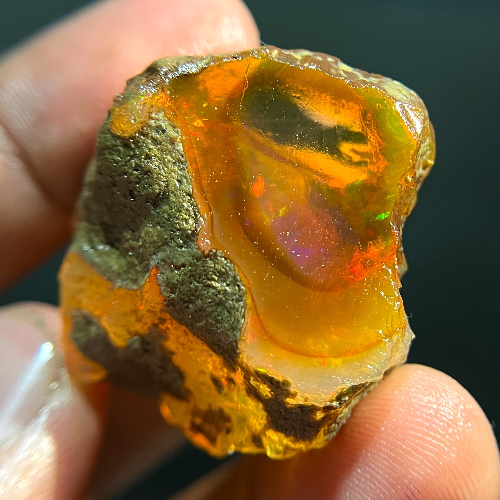 Opal Rough Natural Ethiopian 83 Cts Incredible Welo Multi Fire Opal Gemstone Raw