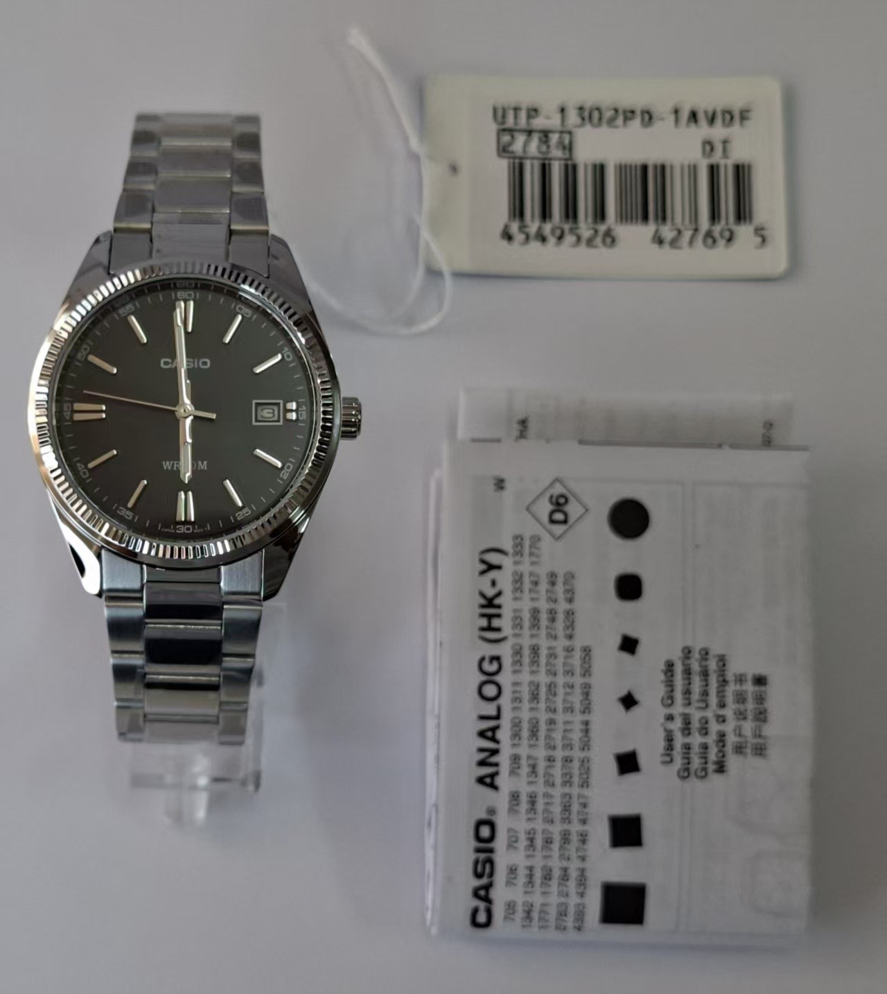 Casio UTP-1302PD-1A Stainless Steel Band 35 mm Dail Black Unisex Adults Watch
