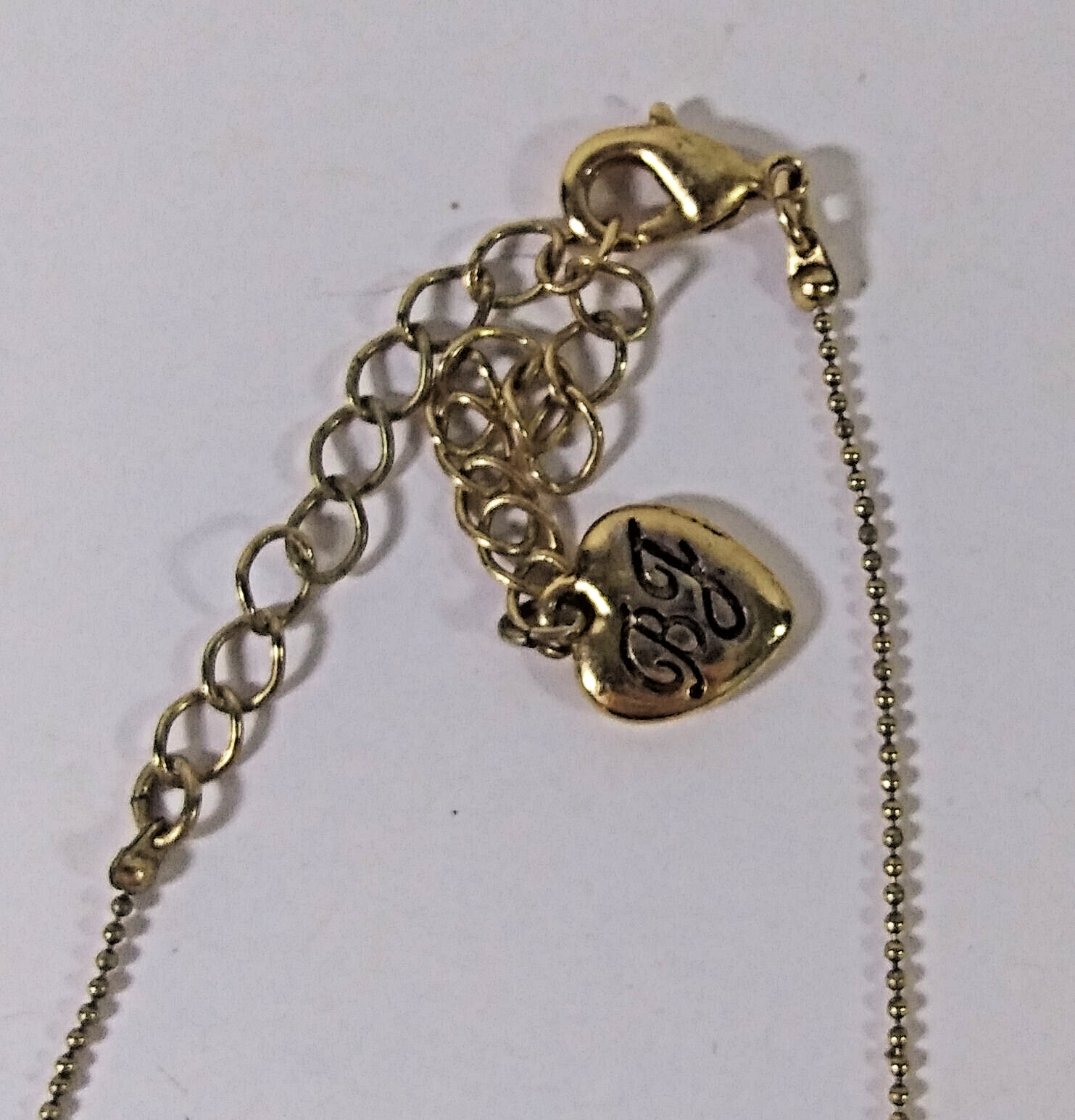 Betsey Johnson Womens Necklace Leopard Heart Charm Gold Angel Wing Dove 8in