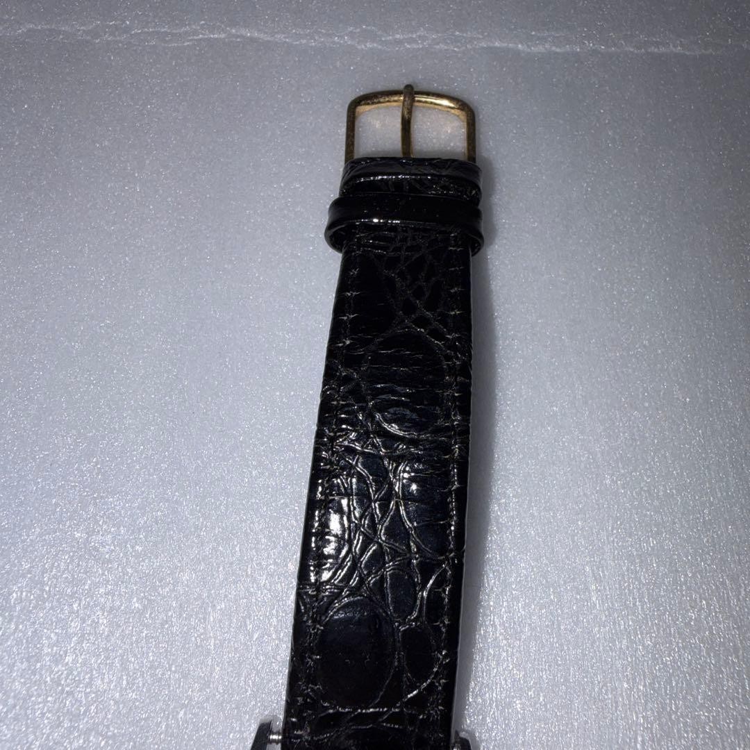 CITIZEN Quartz Watch, Silver Dial, Black Leather Strap nu