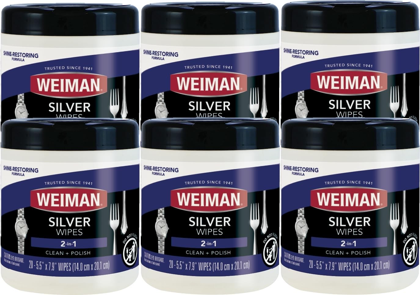 Jewelry Cleaning Wipes 6 Pack – Silver Cleaner & Polisher for Sterling Jewelry