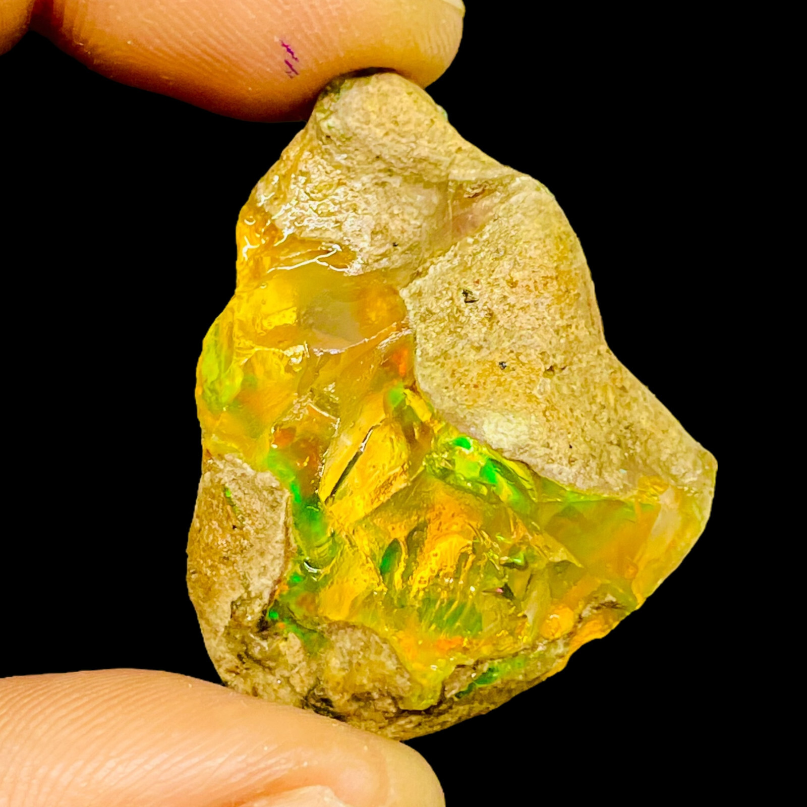 83 Cts Natural Ethiopian Opal Raw Rough 38x26mm Untreated Loose Gemstone