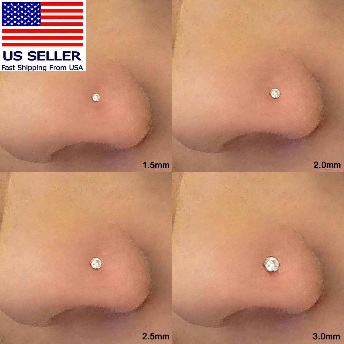8Pcs Nose Rings Studs Set for Women Men: Hypoallergenic G23 Titanium/316L Surgic