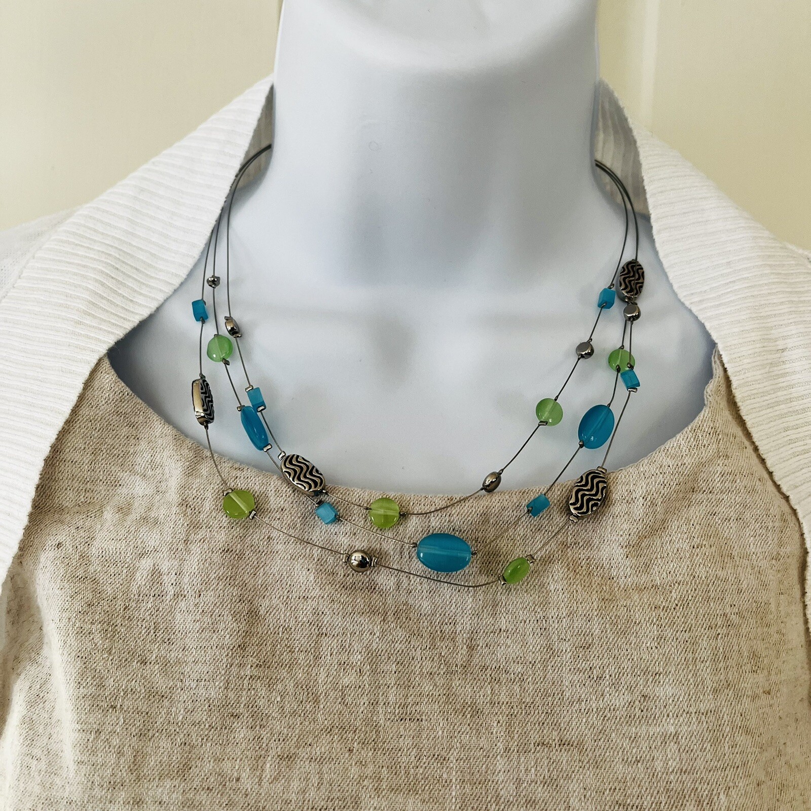 Lia Sophia Caspian Sea Necklace Costal Beach Resort Vacation 18”Length