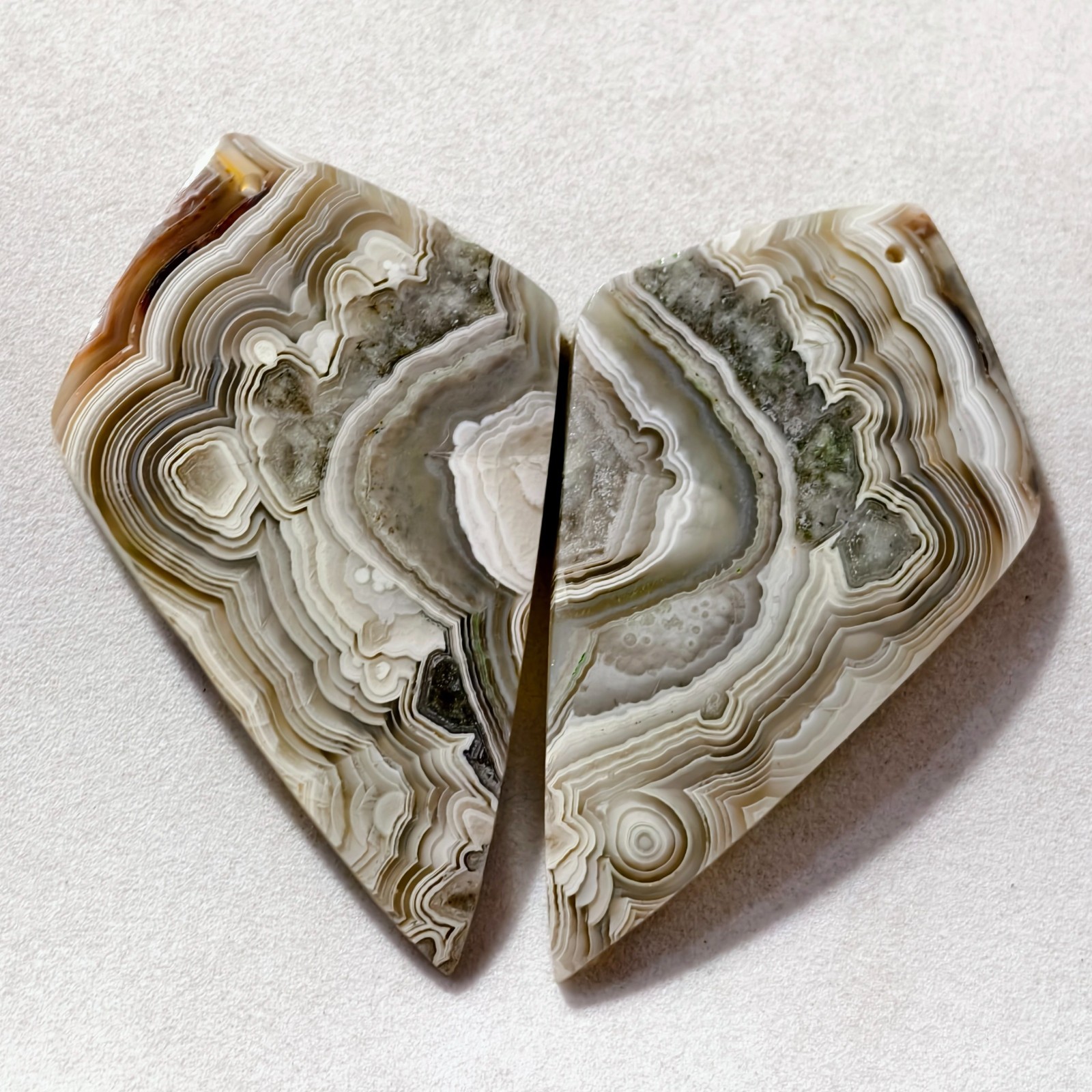 87 Cts Natural Crazy Lace Drilled Match Pair Cabochon Gemstone 52 X 30 MM