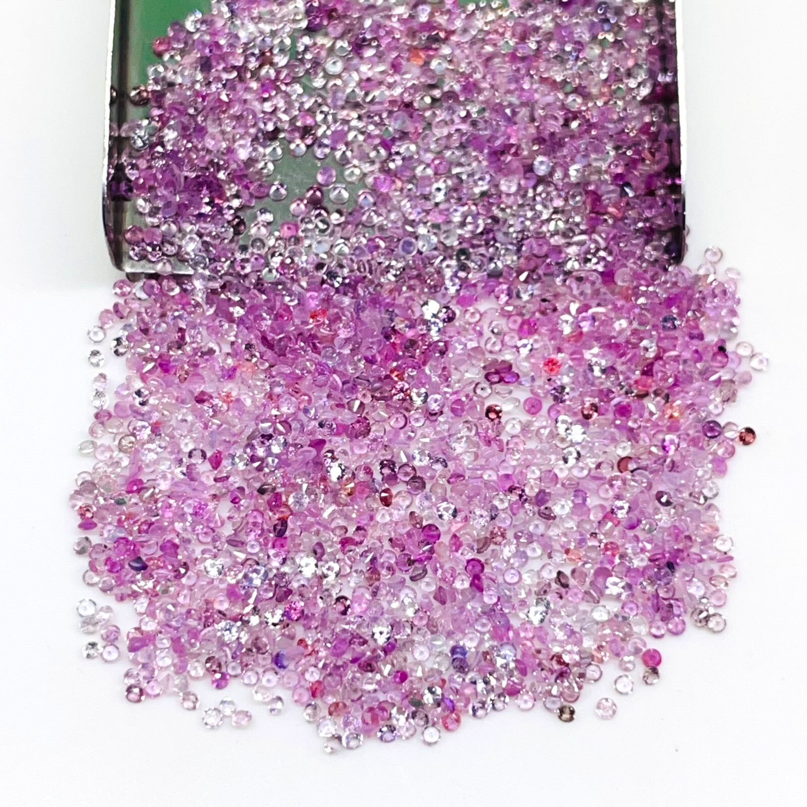 500 Pcs Natural Pink Sapphire 1mm Round Cut Loose Gemstones Wholesale Lot