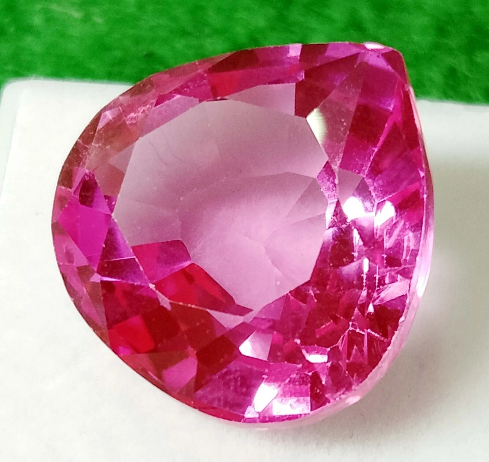 Sparkling Pink Sapphire For Jewelry Pear Cut 12+ Ct Certified EGL Loose Gemstone