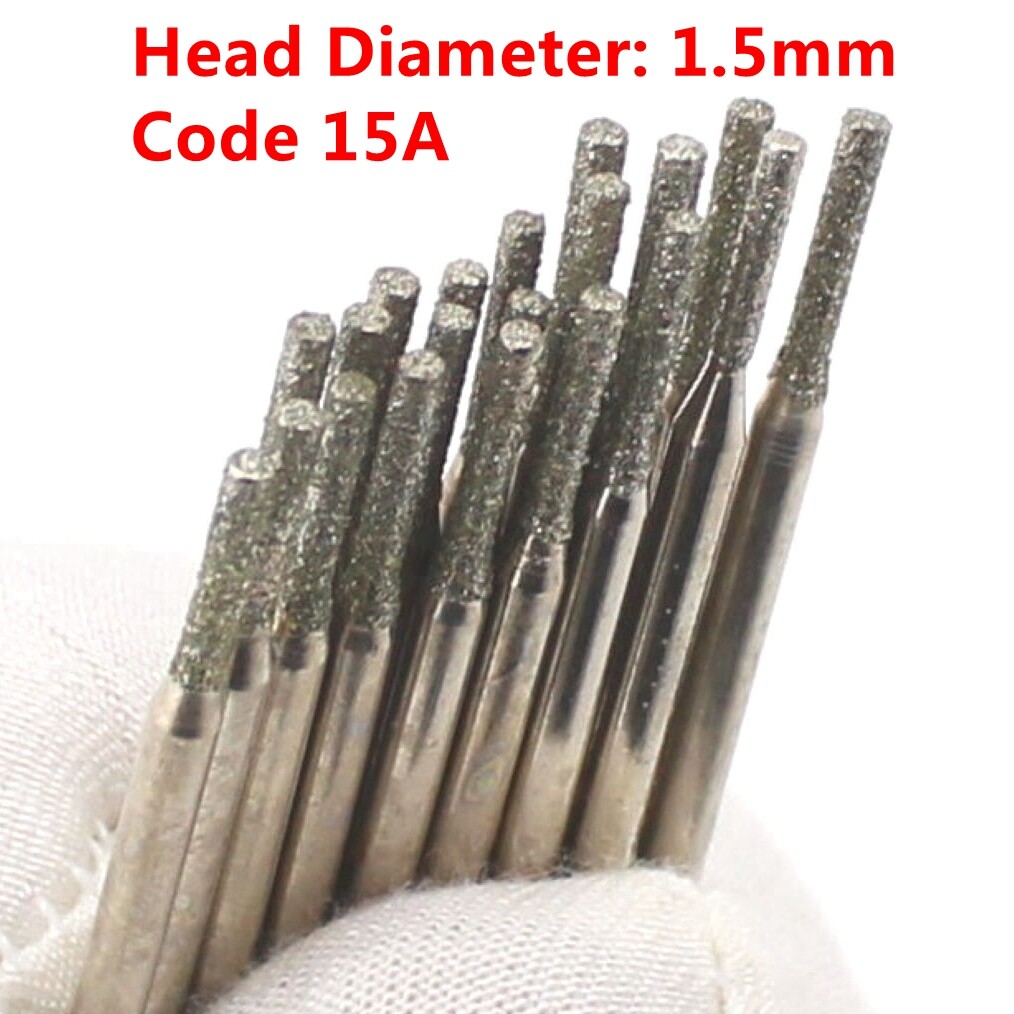 60Pcs 0.4-1.5mm Diamond Drill Bits Set Drilling Jewelry Lapidary Tools For Stone