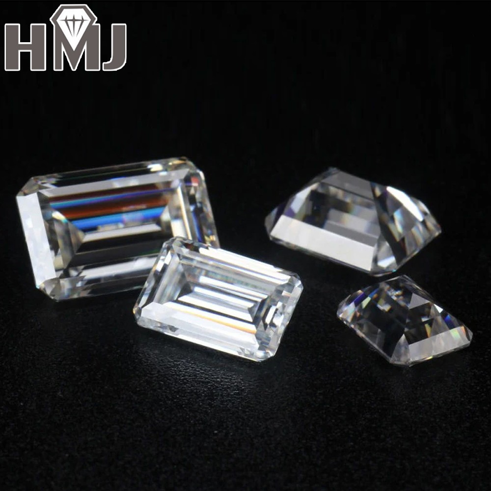 US 2-14mm GRA Certified Loose Moissanite Emerald Cut Stones D VVS1 All Sizes