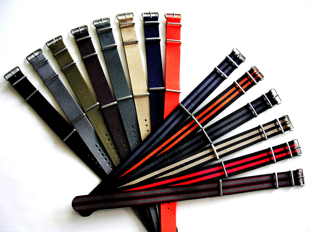 24mm NATO g10 Nylon watch band strap utc RAF Stitched Bonded IW SUISSE 18 20 22