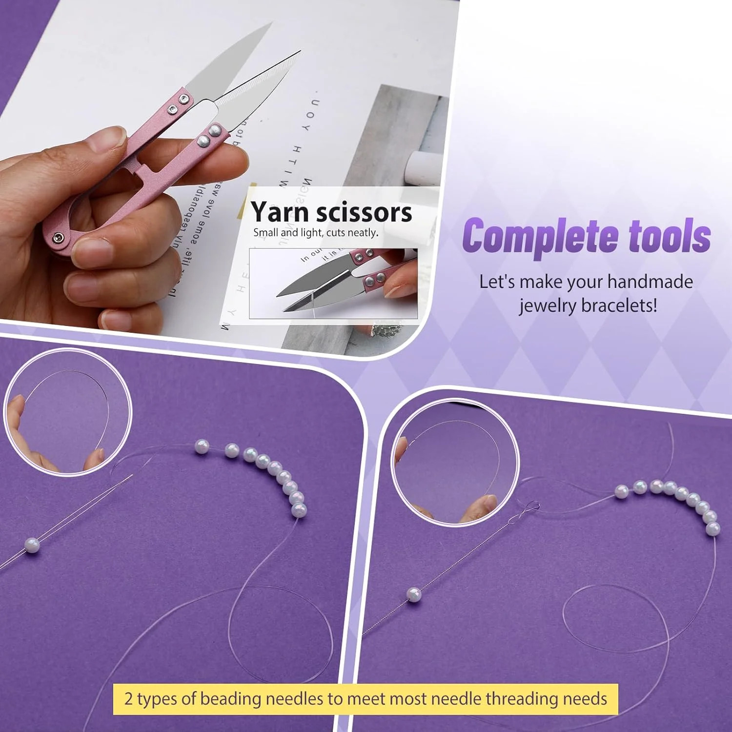 6 Rolls Bracelet String for Bracelet Making,0.4mm,0.5mm,0.6mm, 0.7mm, 0.8mm,1mm