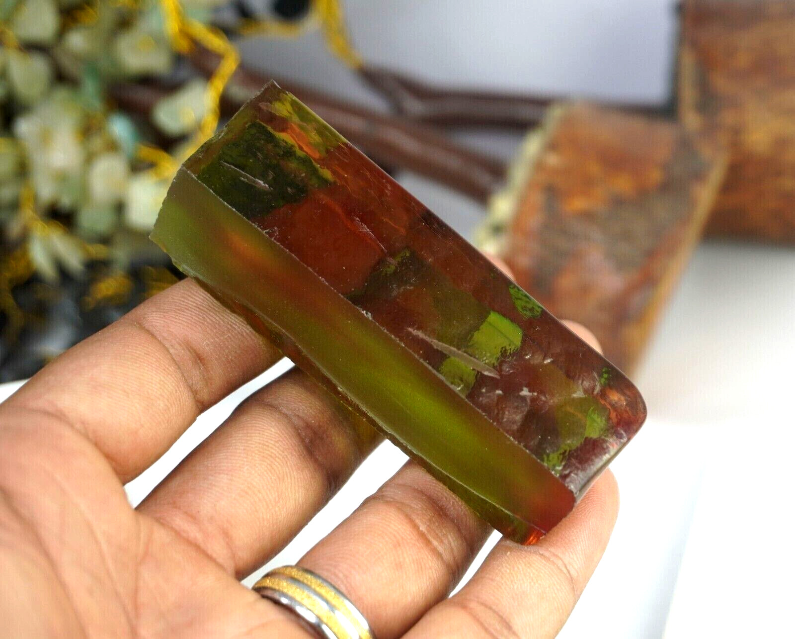Natural Certified Rough Zultanite 7 Color Changing 350.17 Ct Loose Gemstone