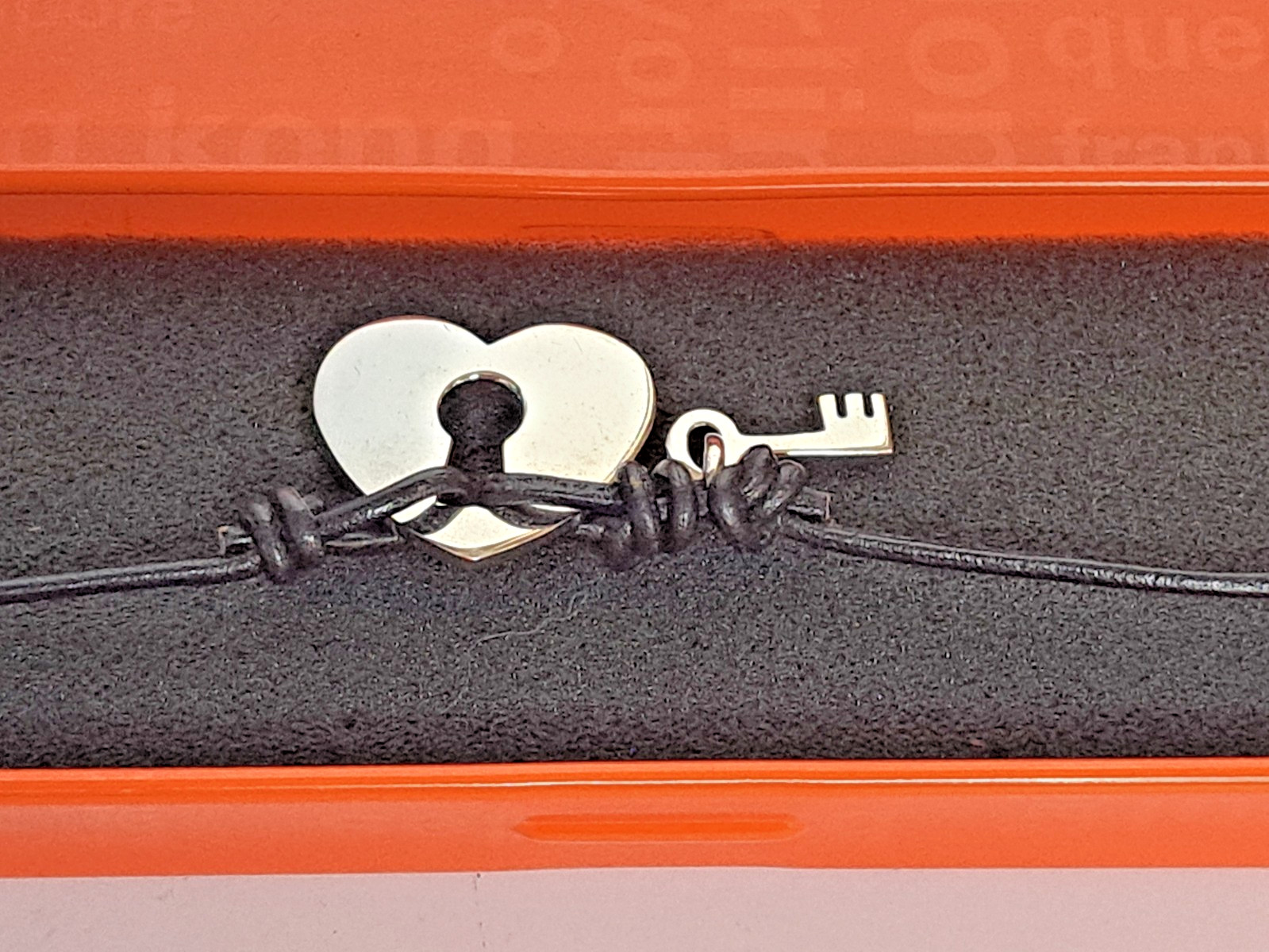 Esprit “Heart with Key” Bracelet Silver 925/Leather