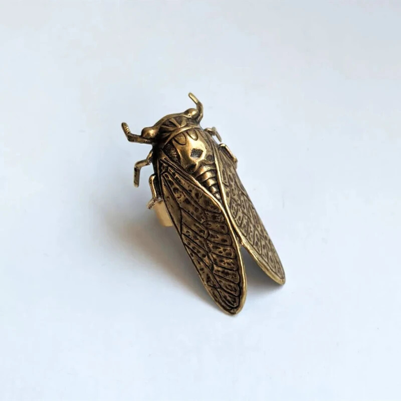 New Women Insect Men Large Cicada Ring Adjustable Rings Gothic Fashion Jewelry
