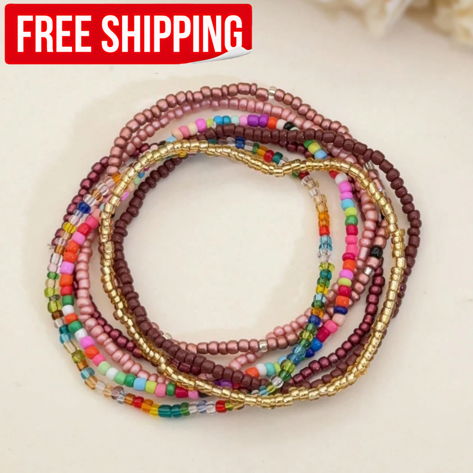 Boho Handmade Beaded Anklet Bracelet Adjustable Beach Summer Anklet for Women US