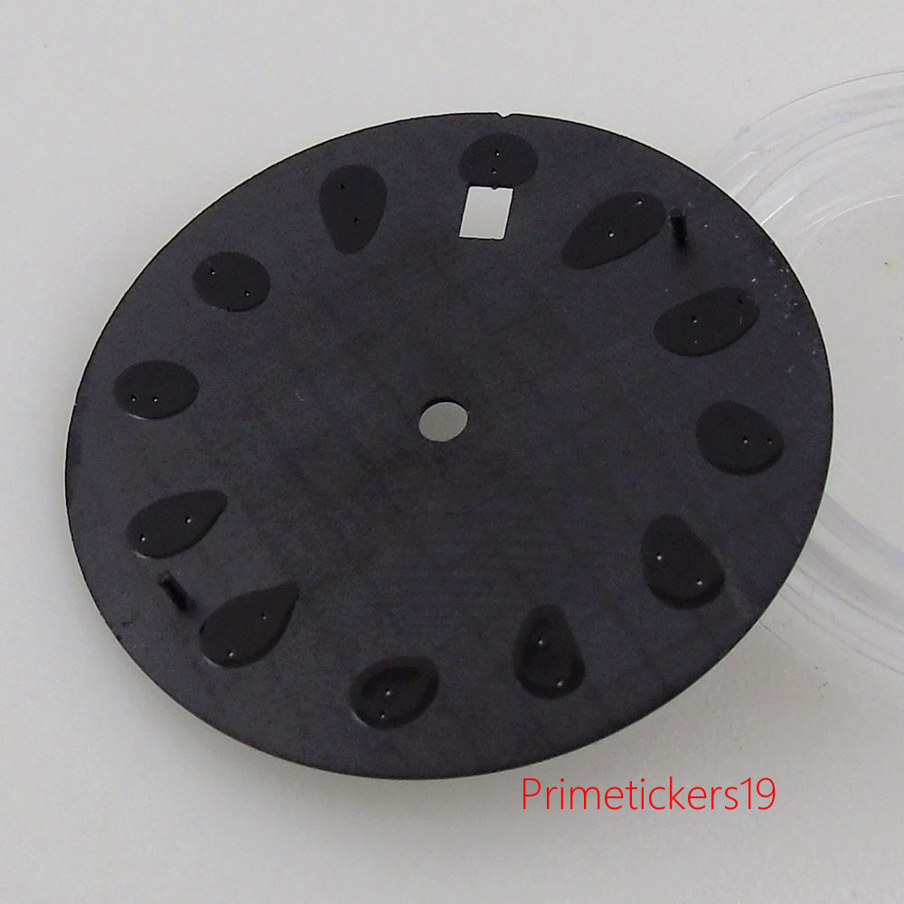 32mm Black/Blue/Green Watch Dial Hands Set Date Fit NH35 NH36 Automatic Movement