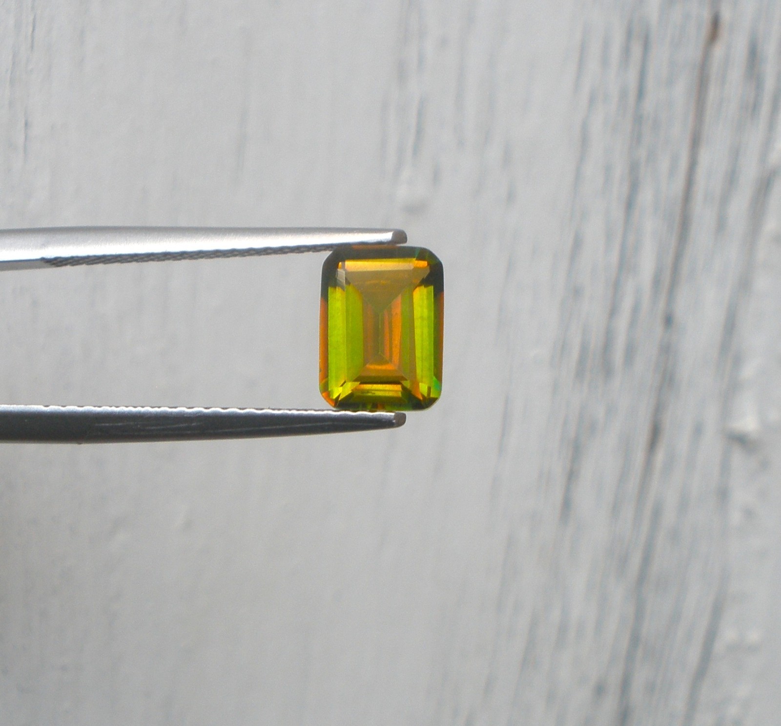 Golden Yellow Mystic Quartz Emerald Gem 8 x 6mm