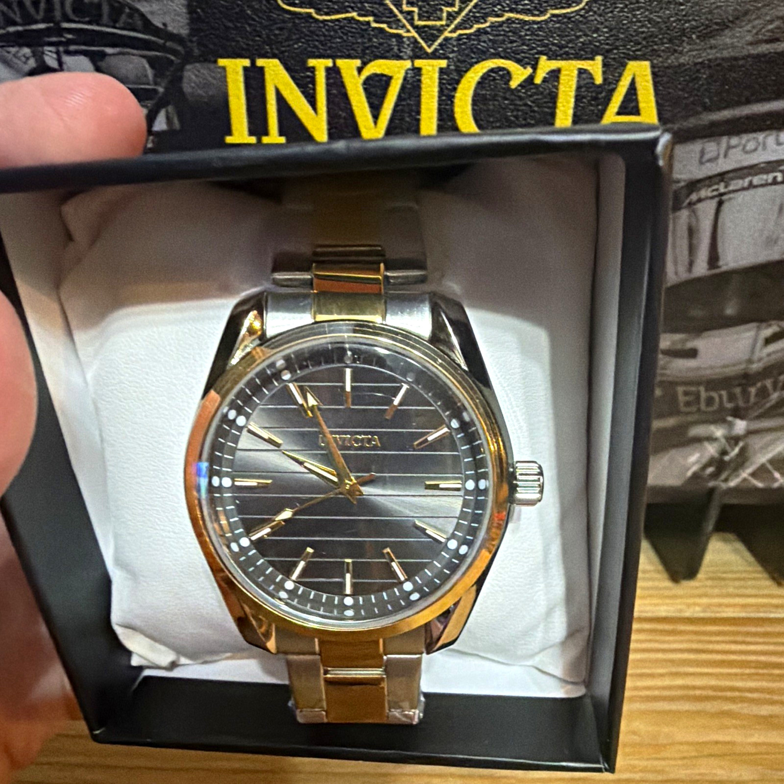 Invicta Men’s Celestial Hollis, gray dial, Two-Tone Stainless Steel Bracelet