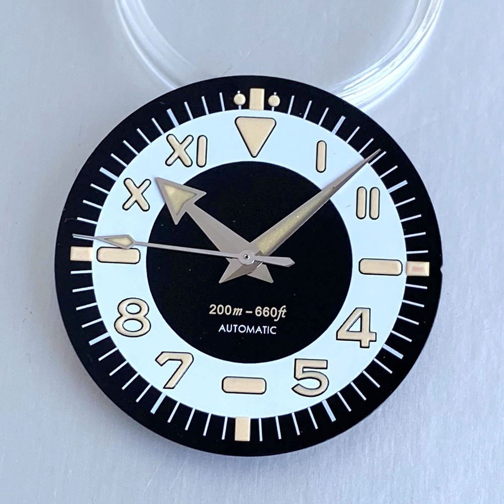 31mm Red Blue White Black Watch Dial for NH35 NH36 PT5000 Dive Watch Green Lume