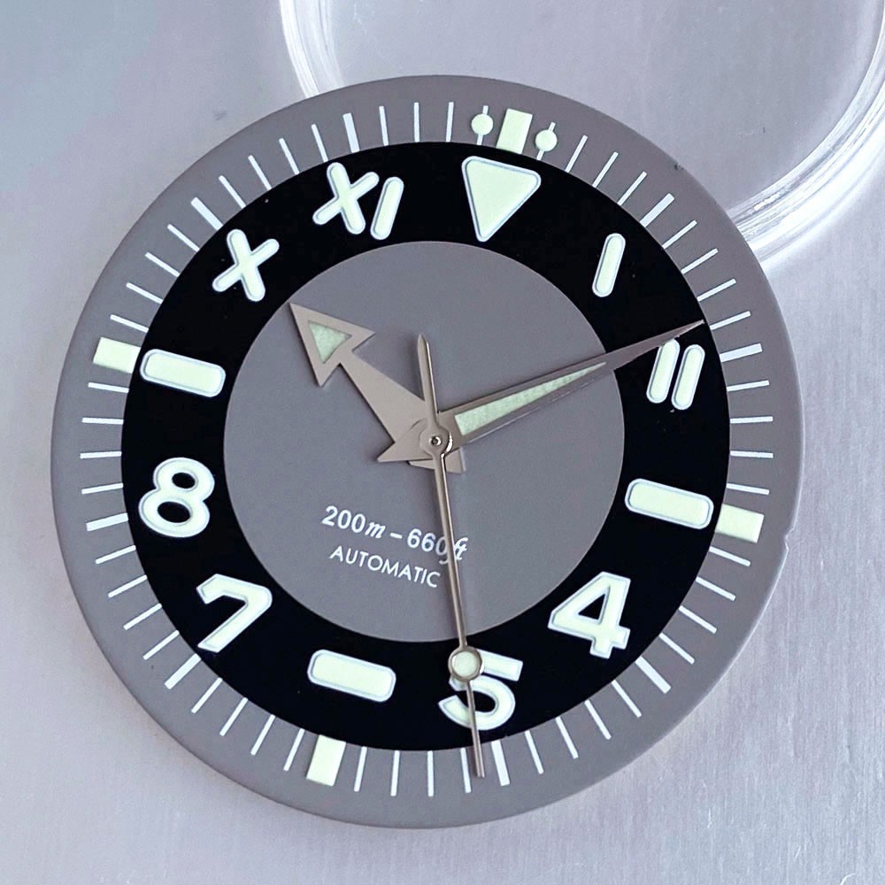 31mm Red Blue White Black Watch Dial for NH35 NH36 PT5000 Dive Watch Green Lume