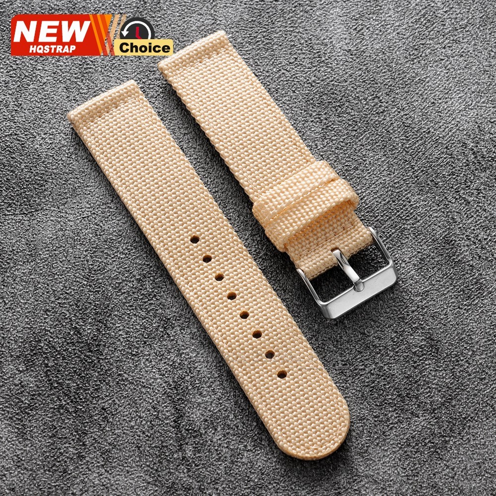 High Quality Nylon Watch Band Canvas Watch Strap Single Pass 18mm 20mm 22mm