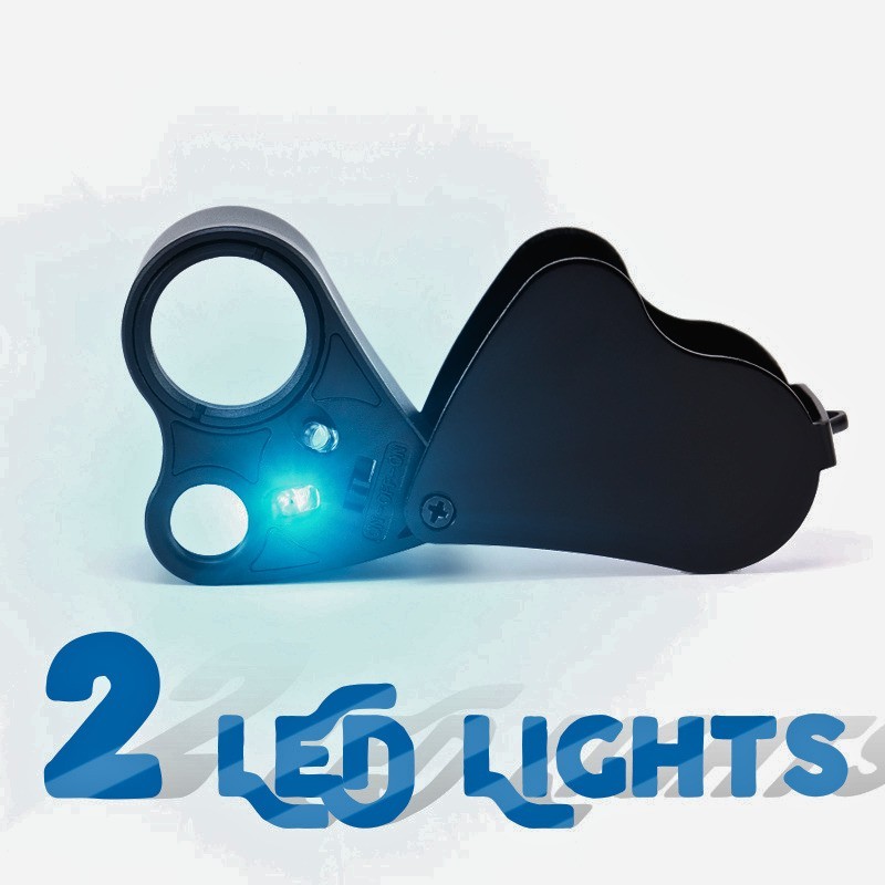 30X 60X LED Illuminated Jewelers Eye Loupe Foldable Magnifier Glass for Jewelry