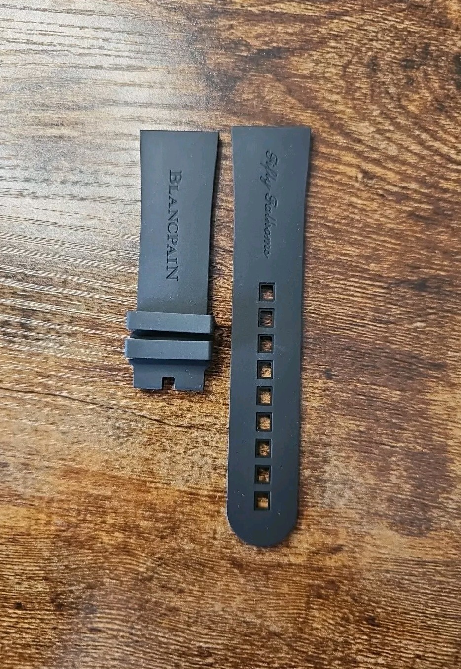 Authentic Blancpain STD OEM Fifty Fathoms Black Rubber Strap 23 x 20 Standard
