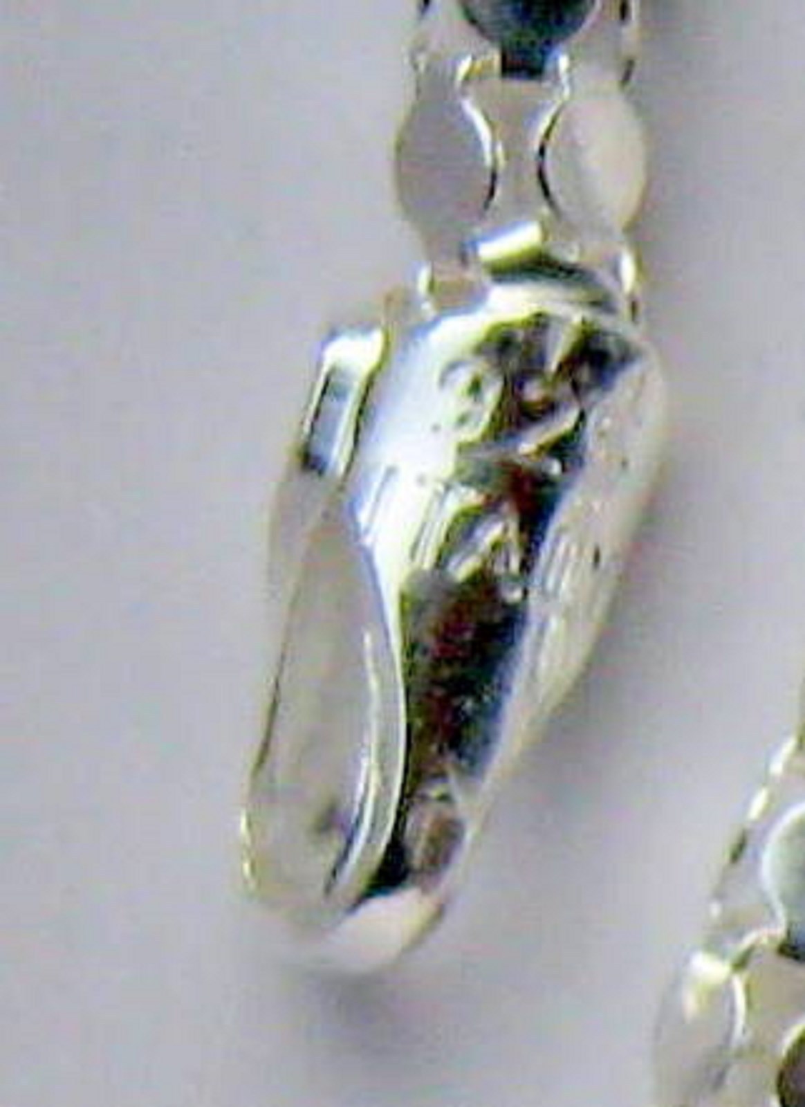 Italian Made Sterling Silver Popcorn Chain Anklet 10″