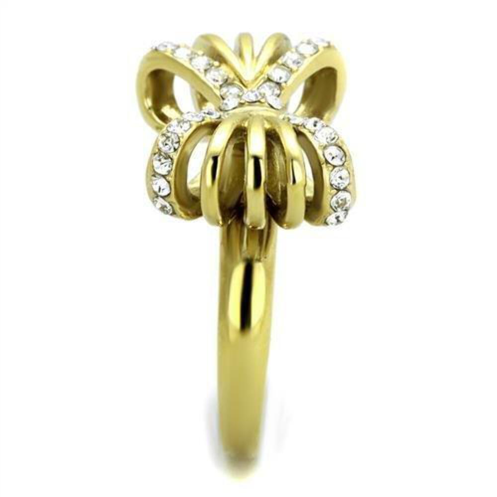 Gold Womens Ring Anillo Para Mujer y Ninos Unisex Kids 316L Stainless Steel Ring