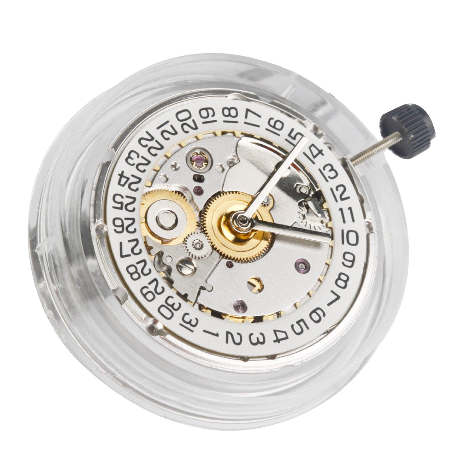 White/Gold Retro Clone 25 Jewels Automatic Watch Movement For ETA 2824 2824-2 Hu