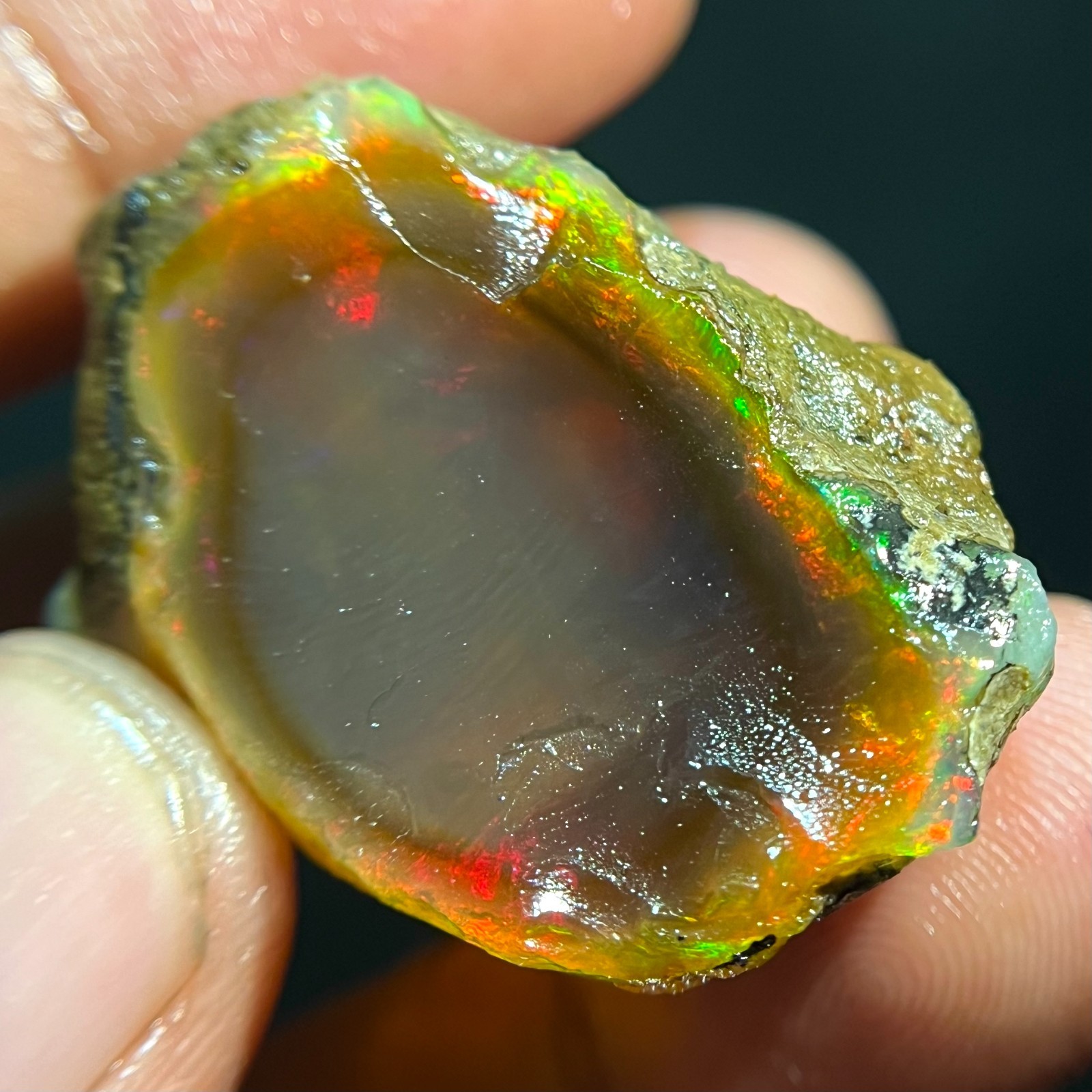 Opal Rough Natural Ethiopian 87 Cts Incredible Welo Multi Fire Opal Gemstone Raw