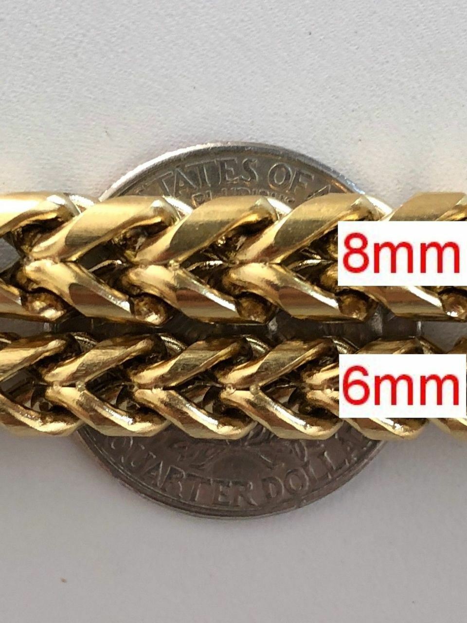Men’s Franco Chain 14k Gold Plated Stainless Steel BEST QUALITY! 3-8mm HEAVY!
