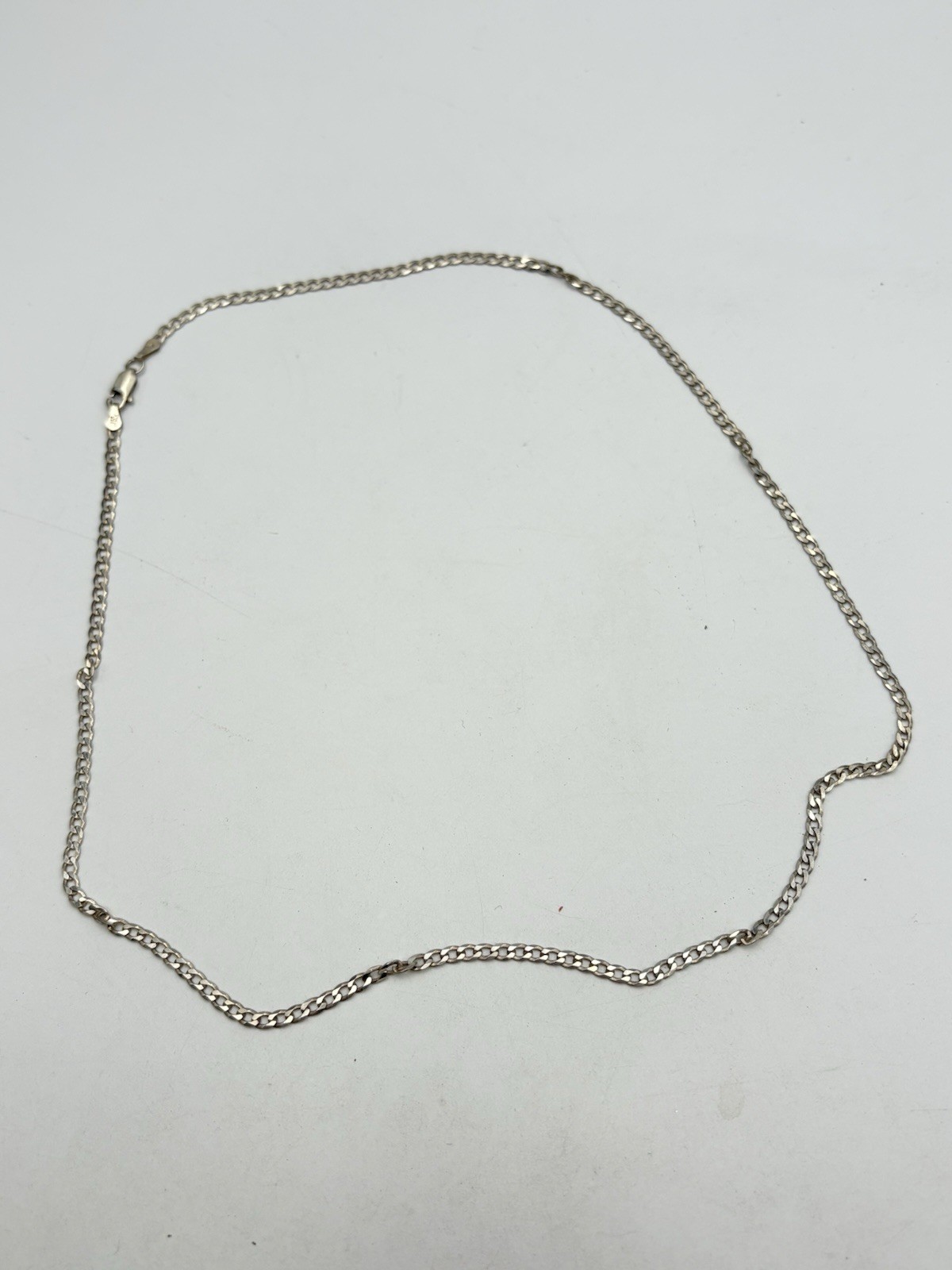 STERLING SILVER 925 ITALY 20″ CURB CHAIN NECKLACE 2.7mm wide 5.4g