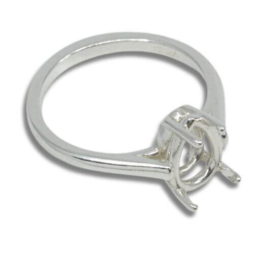 (7x5mm -13x9mm) Pear Shape Single Cathedral Ring Setting (Ring Sizes 4-11 )