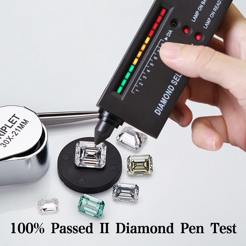US 1-10CT Emerald Cut Loose Moissanite Stone D VVS1 Gemstones for Jewelry Making