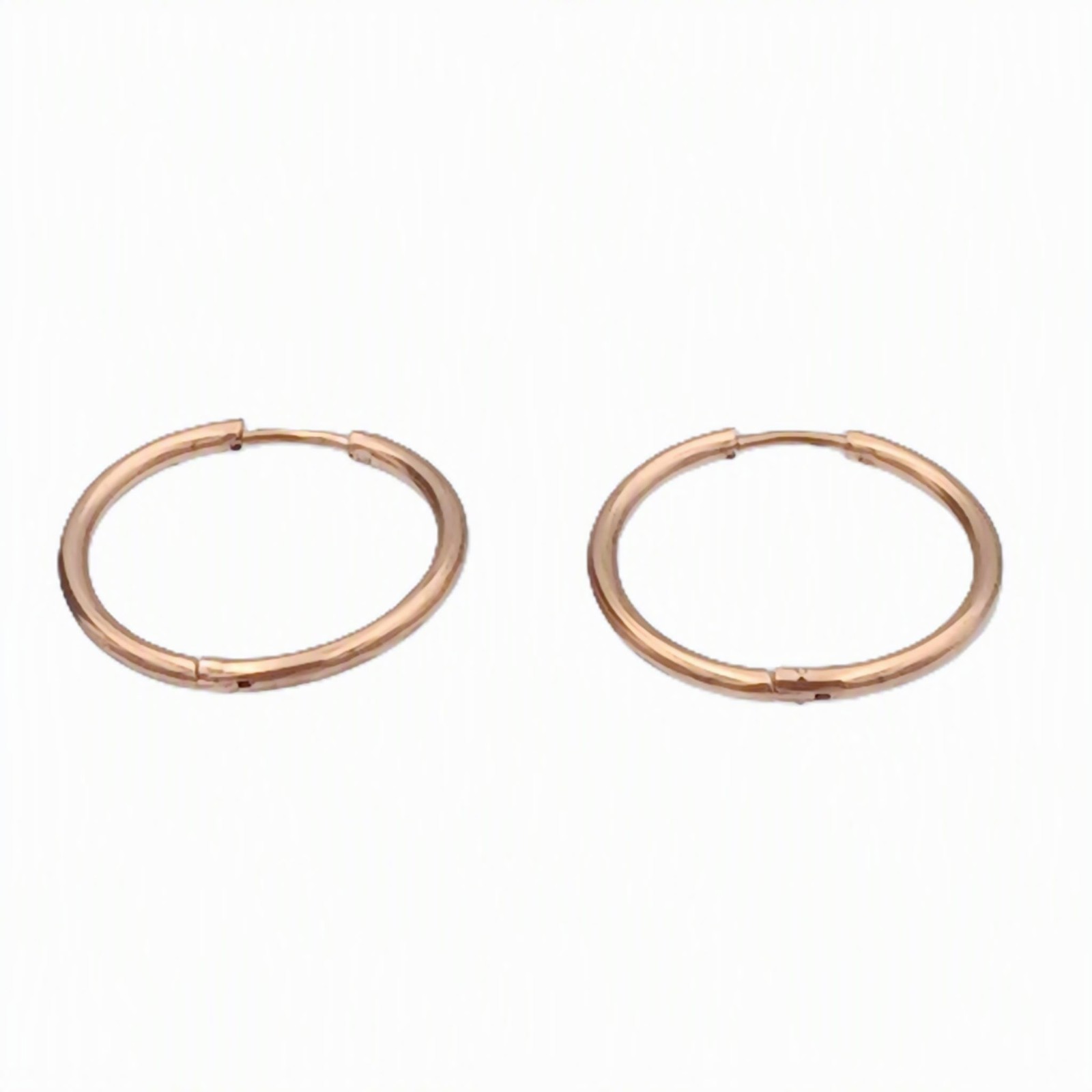 Rose Gold Stainless Steel Hoop Earrings – Minimalist Huggie Geometric Design