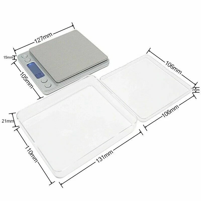 Digital Scale 3000g x 0.1g Jewelry Gold Silver Coin Gram Pocket Size Herb Grain