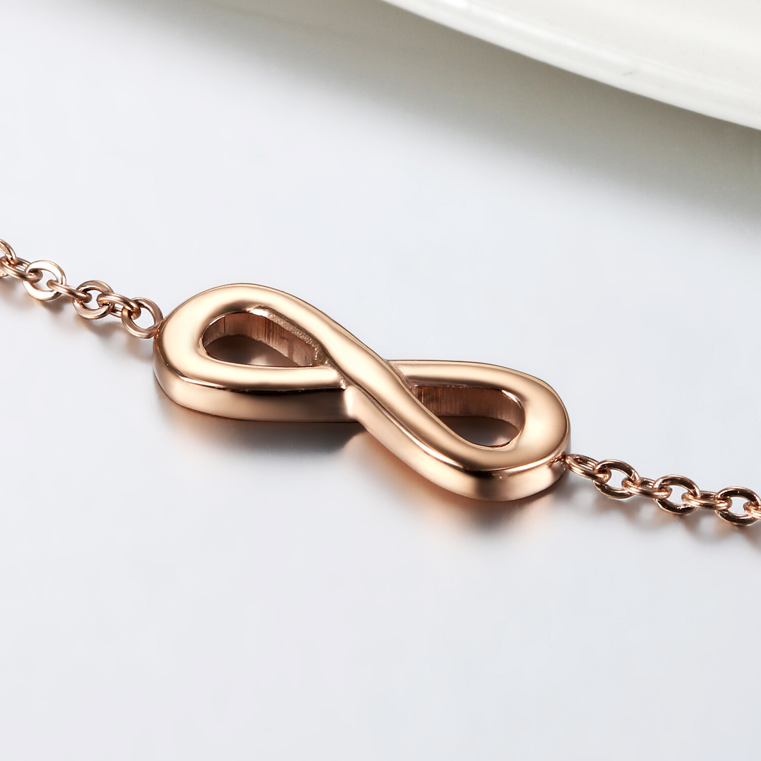 Womens Stainless Steel Charm Love Infinity Adjustable Bracelet Chain Anklet Gift