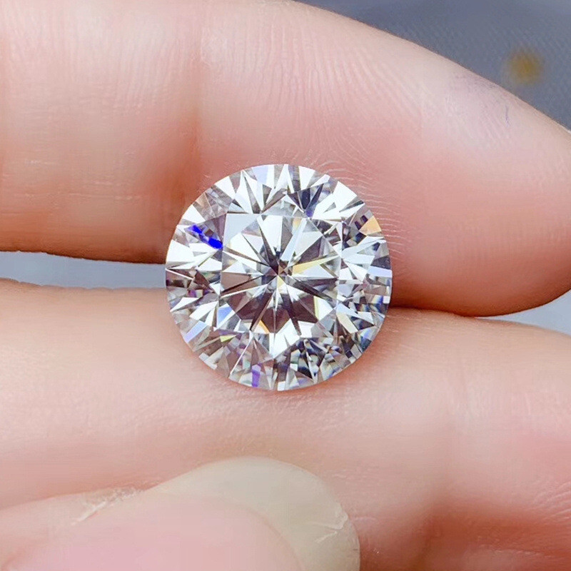 Moissanite Real Gem Stone GRA Certificate 3-12mm 0.1-6ct D VVS1 Round Loose Bead