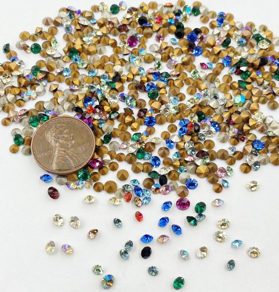 200 Vintage Swarovski Crystal 3mm To 4mm Small Rhinestones – Jewelry Repair J50