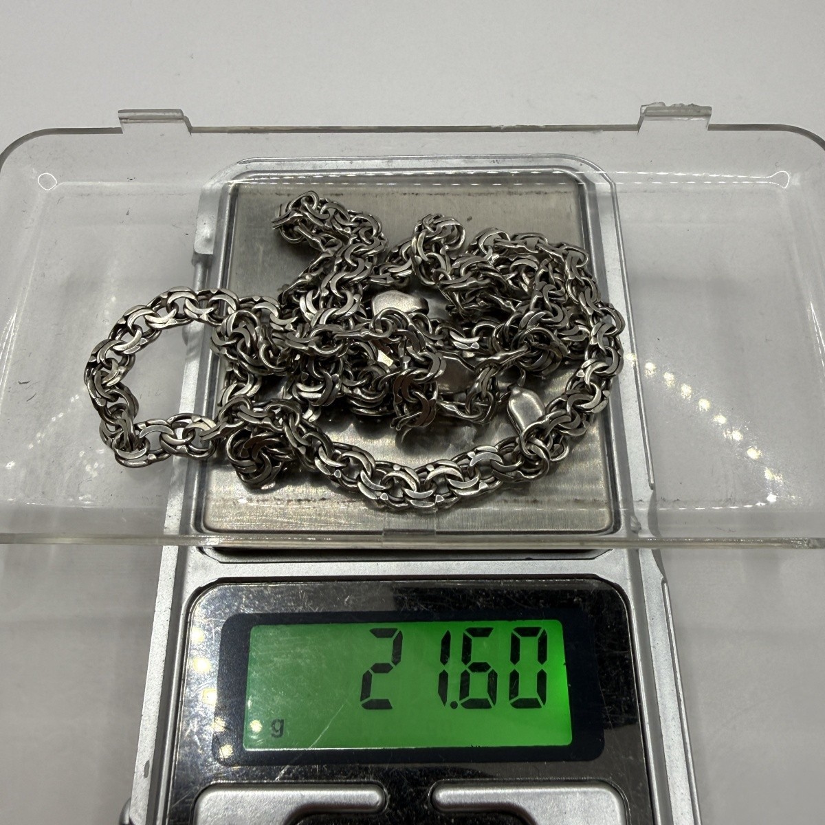 Vintage 925 Sterling Silver Chain Necklace Signed 65cm 21.6g Unisex Italy Gift