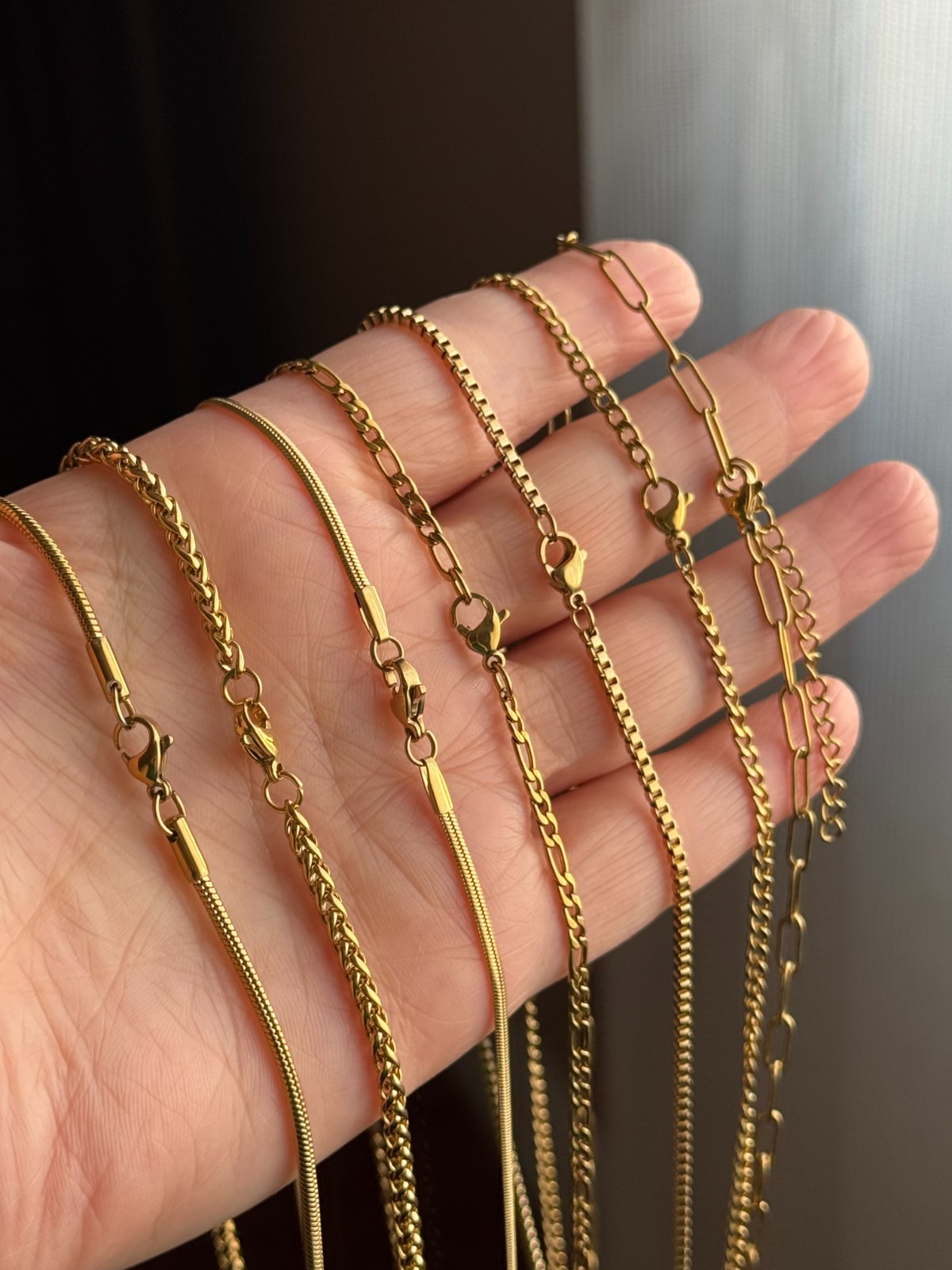 Gold Plated Stainless Steel Chain Necklace